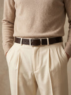 Classic Dark Brown Leather Belt