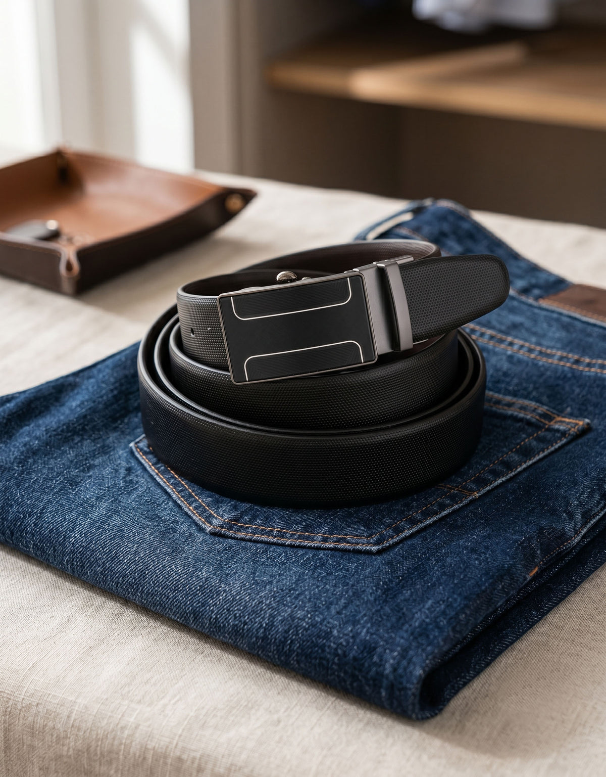 Black Leather Belt