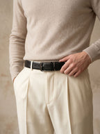Premium Men's Black Leather Belt