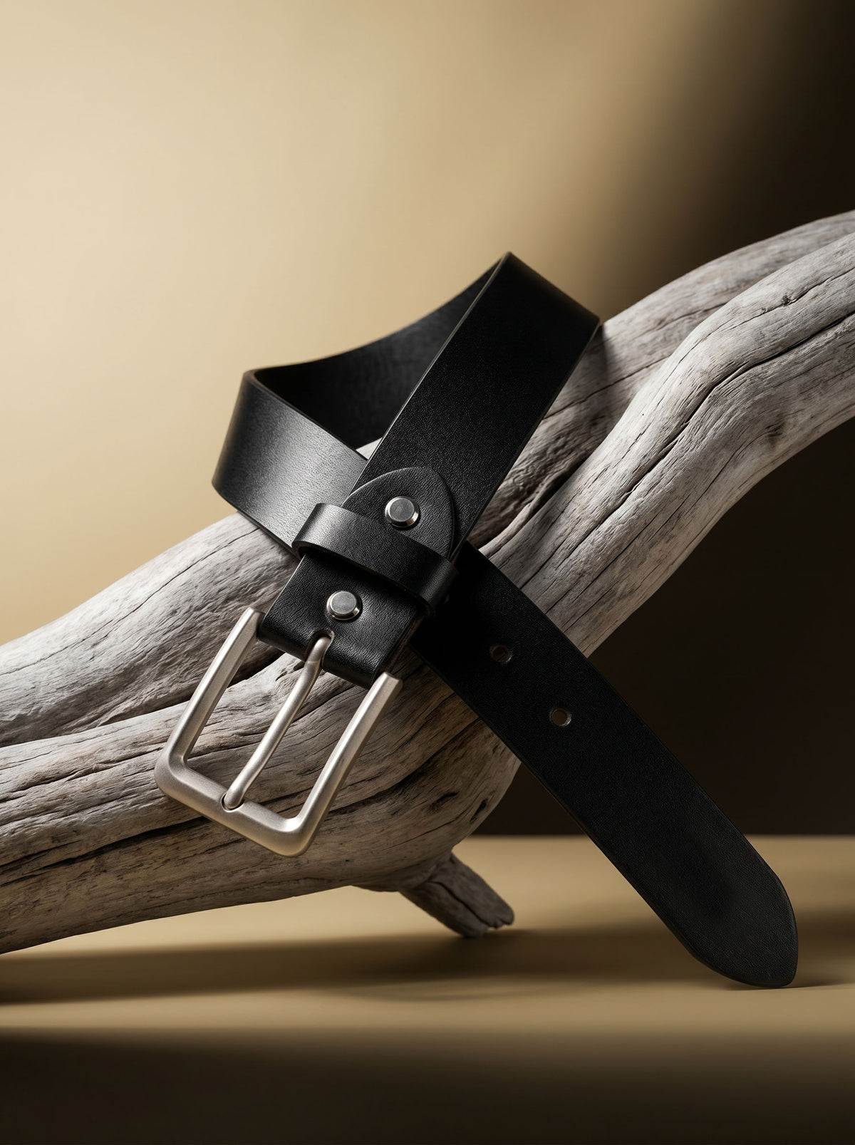 Classic Black Leather Belt