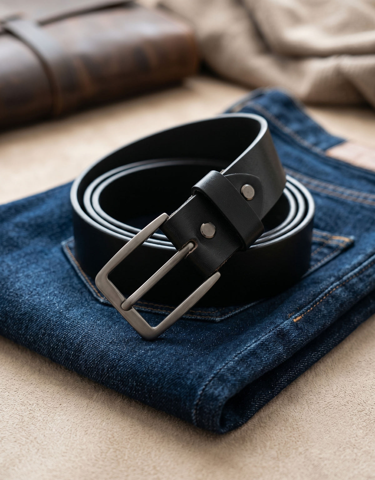 Calssic Black Leather Belt