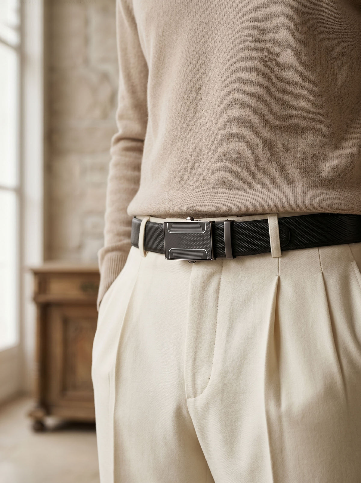 Black Leather Belt