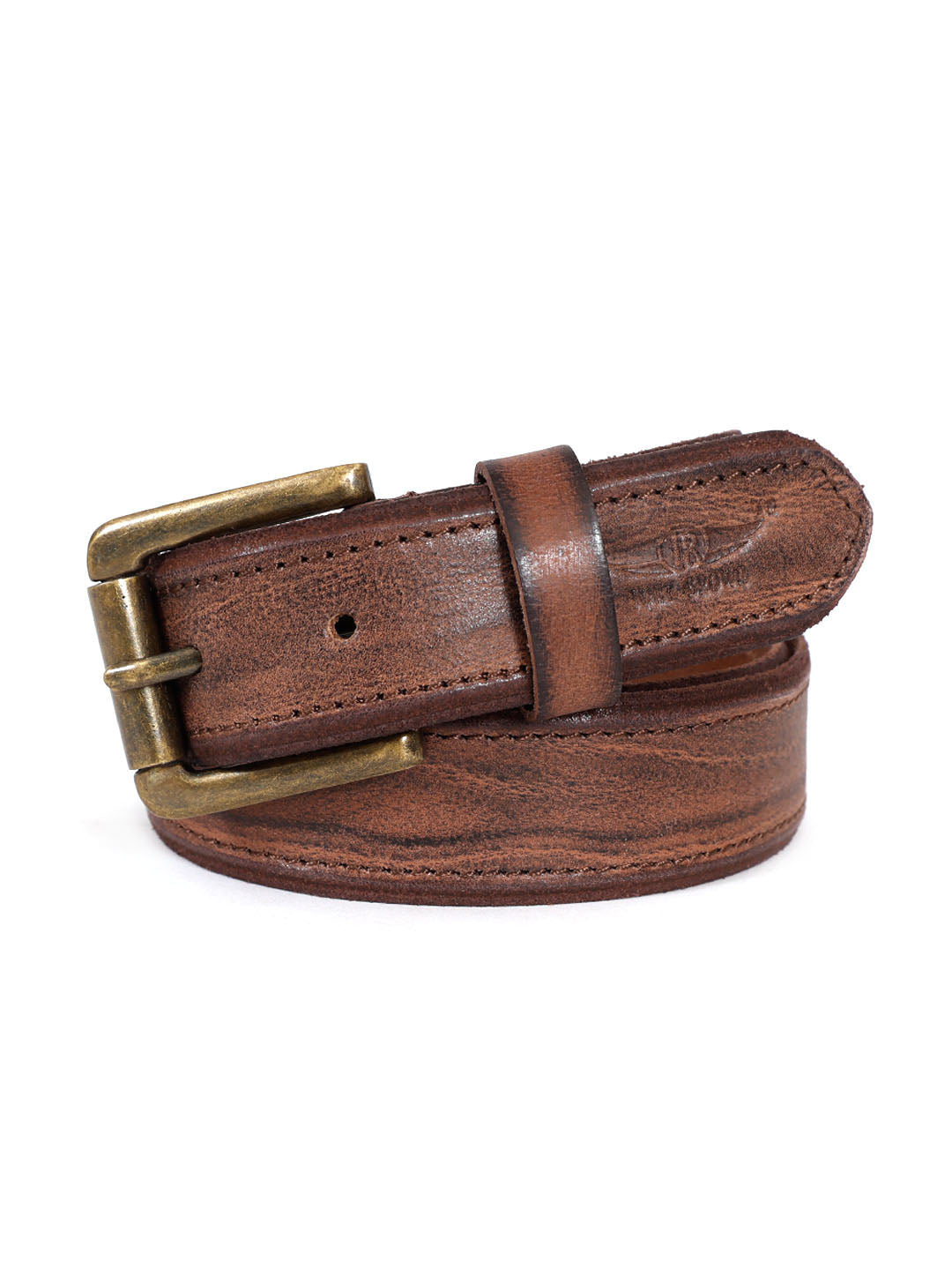 Vintage Distressed Brown Leather Belt