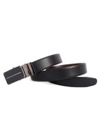 Premium Black Leather Belt With Black Buckle